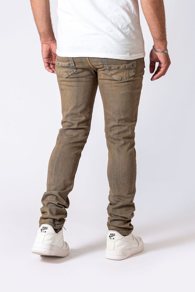 Dzatr '671'  Skinny Stretch Denim Jeans- Dust Storm