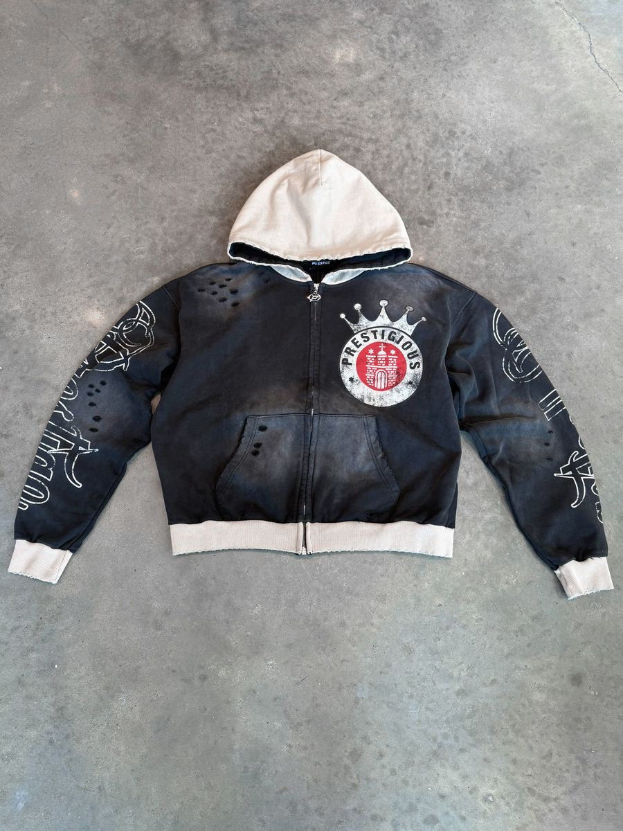 Prestige Crown Hoodie- Black