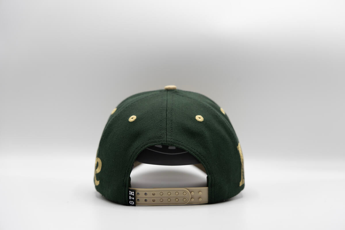 Gth Bold Milwaukee All Around Snapback Cap- Green Cream