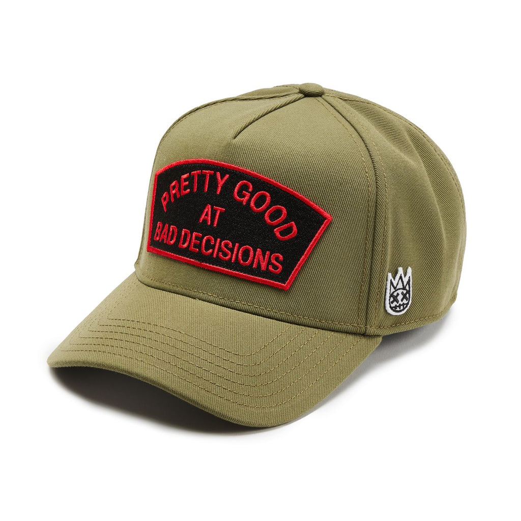 Cult Bad Decisions-A Frame Snapback- Olive