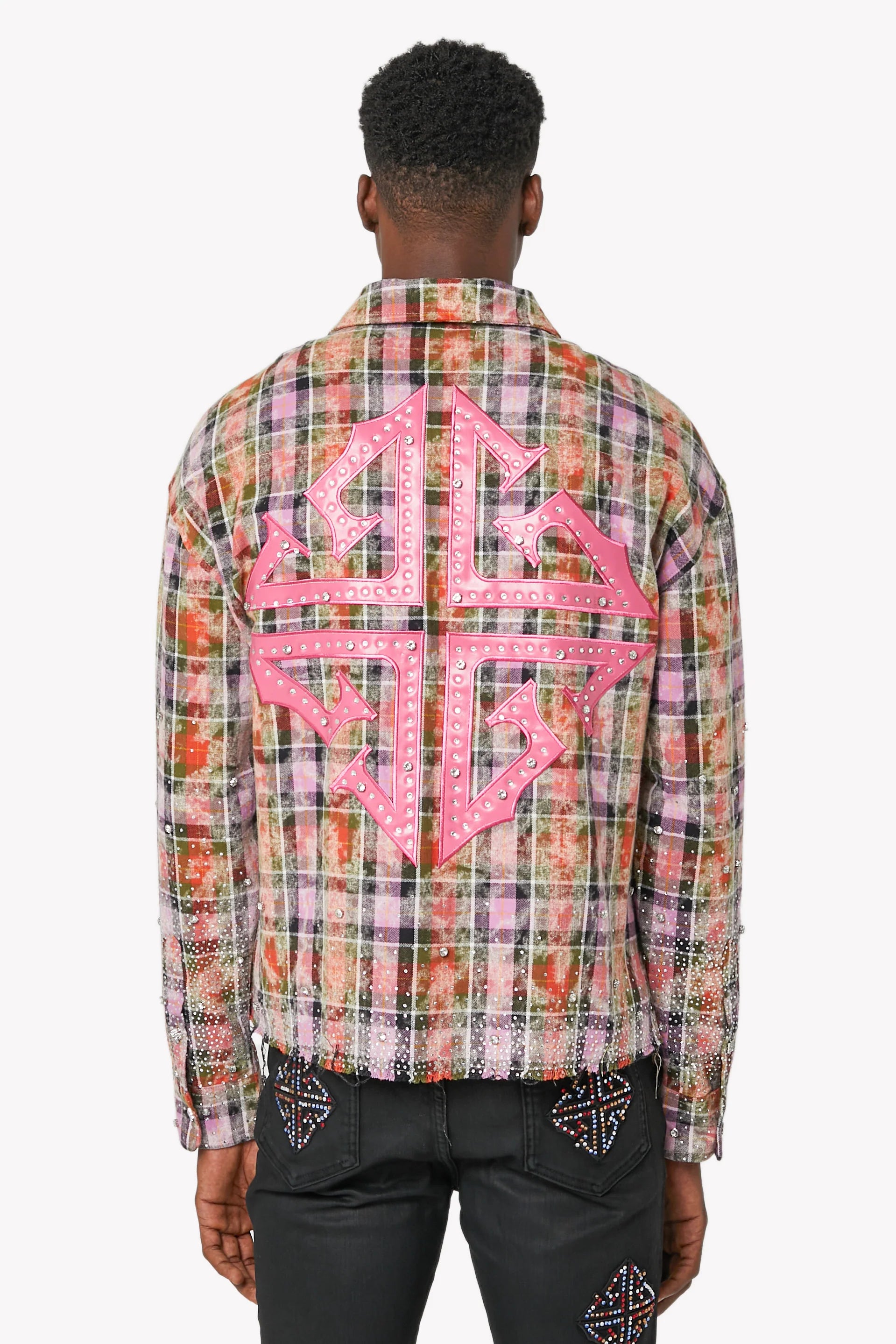 Guapi BLUSH PINK RHINESTONE FLANNEL