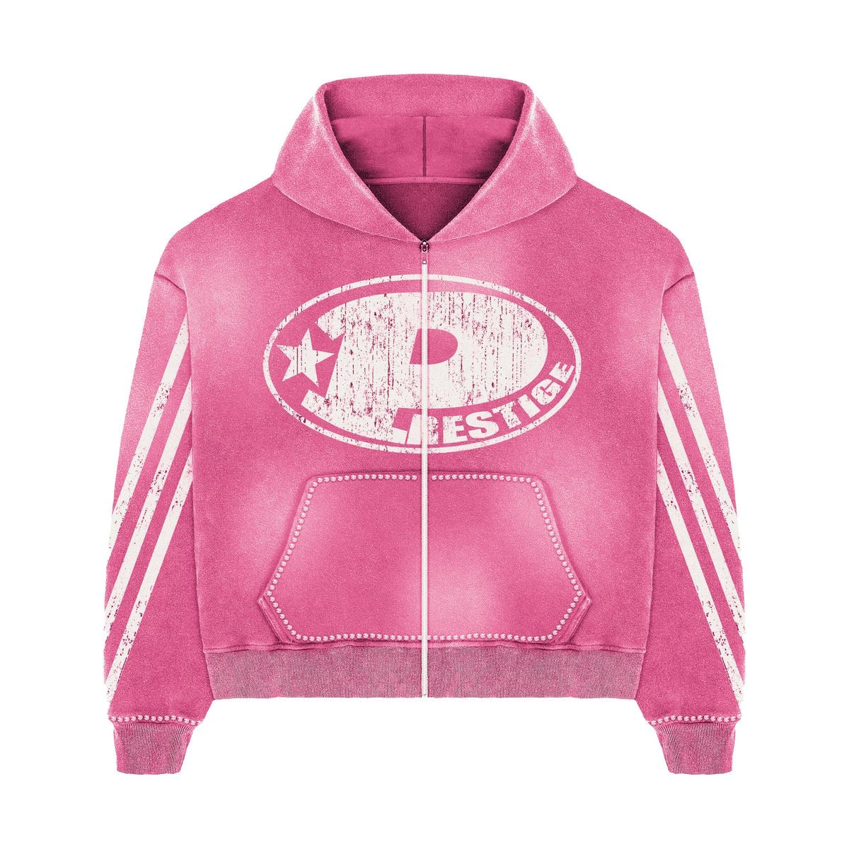 Prestige Big P Zip Up Hoodie-Pink
