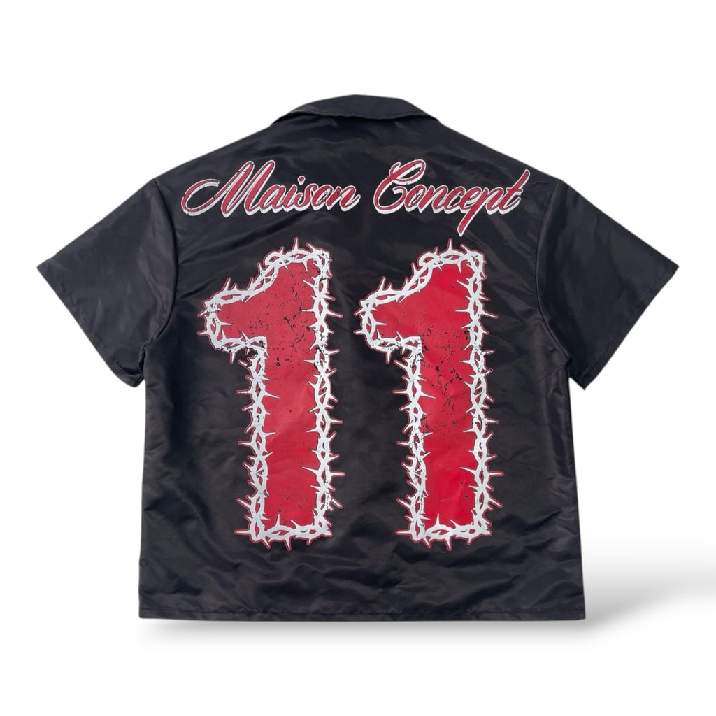Concept LA 'Concept 11 Top' Button Up Shirt- Black/Red