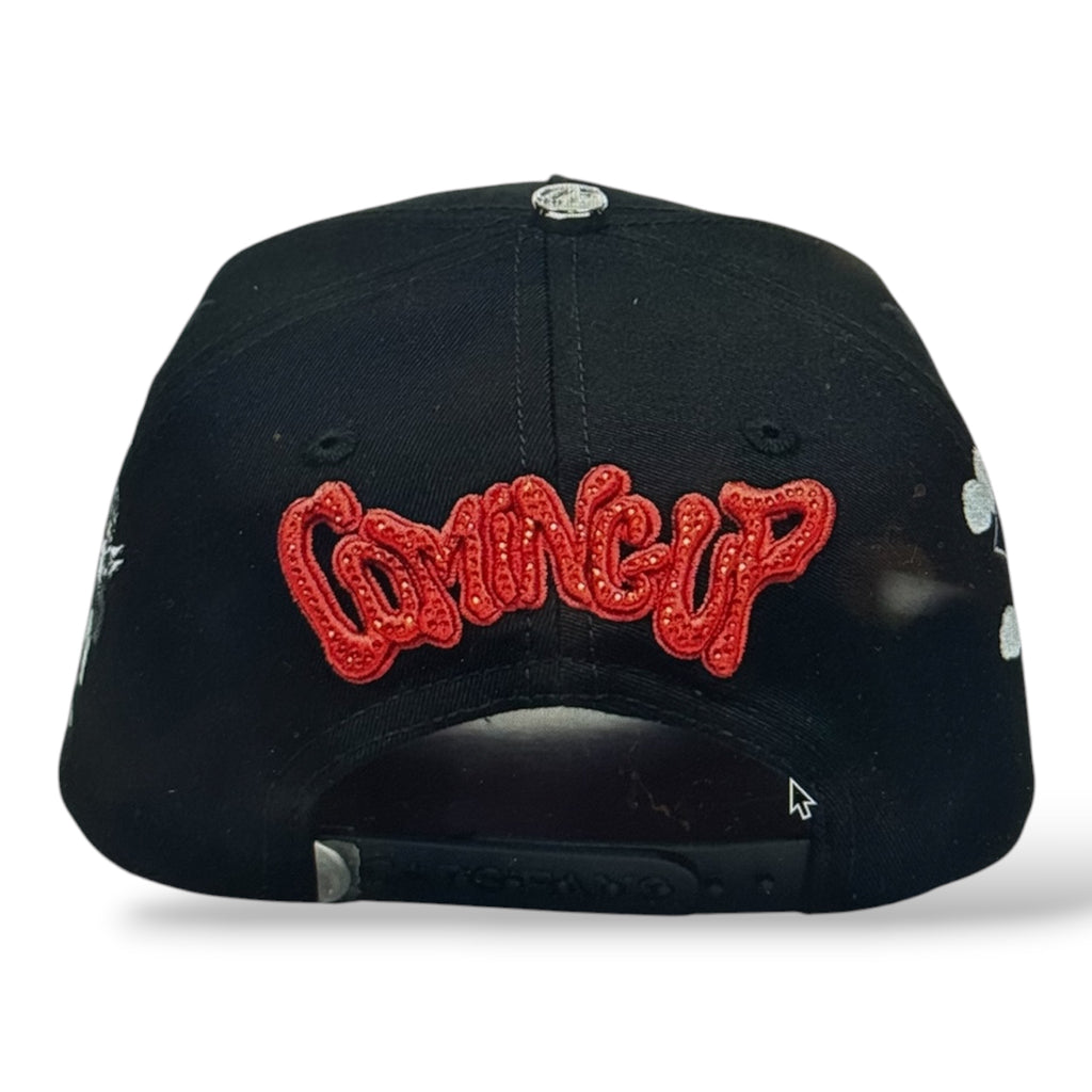 Caps'Fans Sox Cap With Crystals- Black/Orange