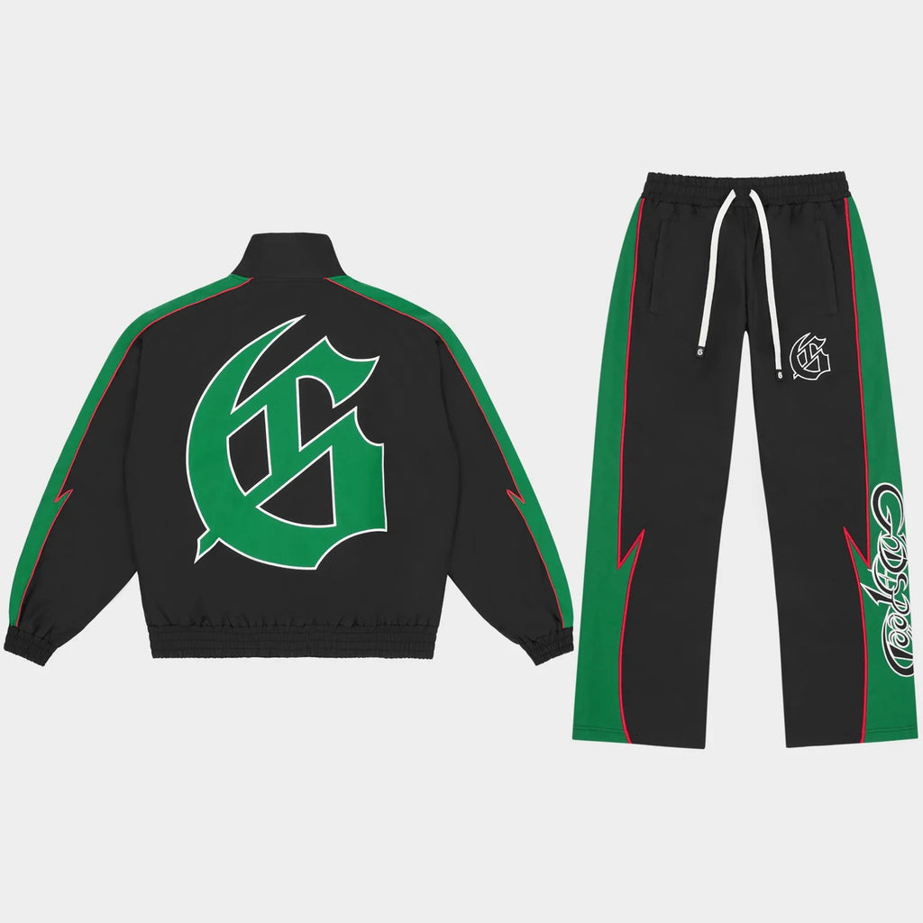 GodSpeed Gt Track Jacket- Black/Green/Red