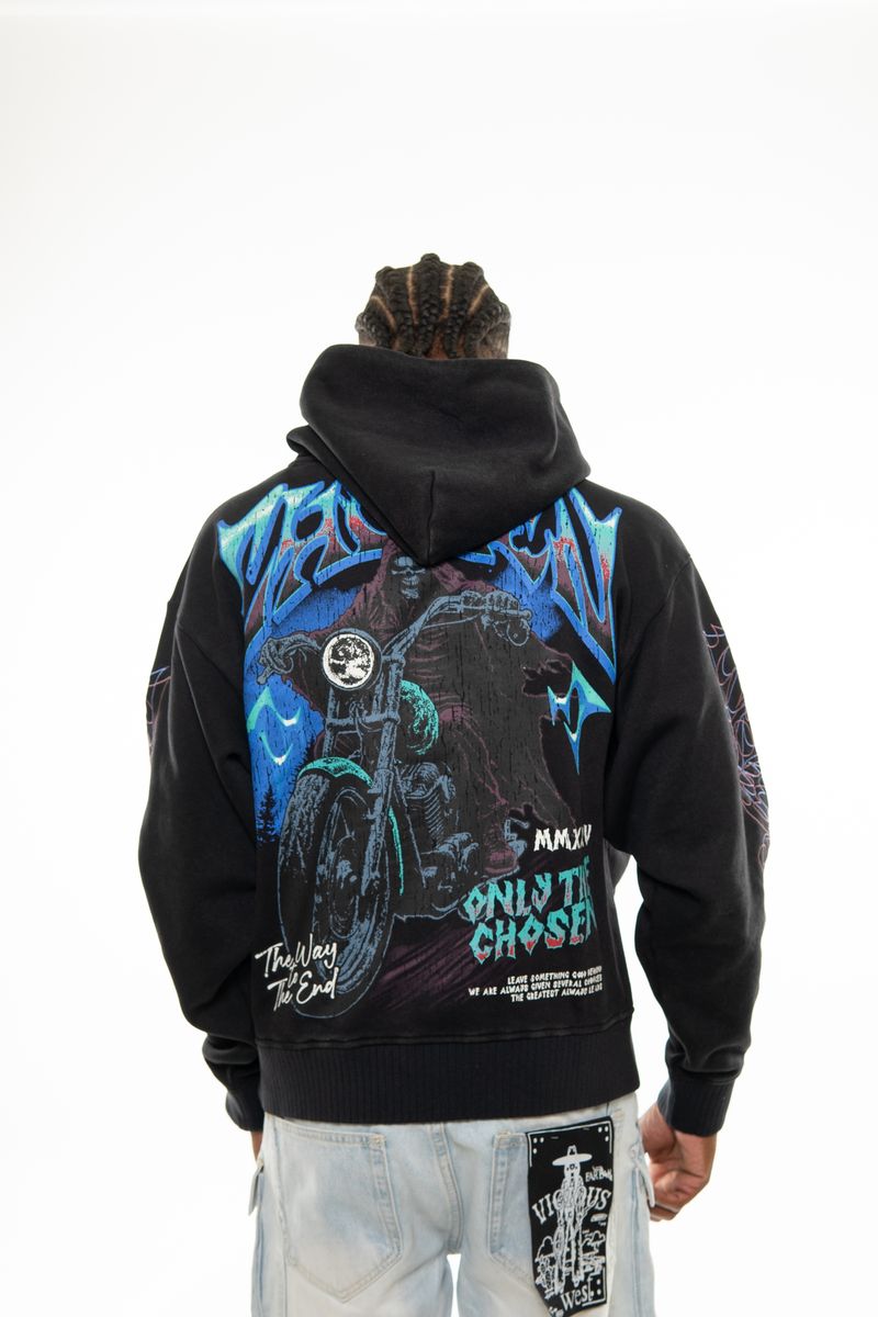 Oversized pull-over hoodie BLK