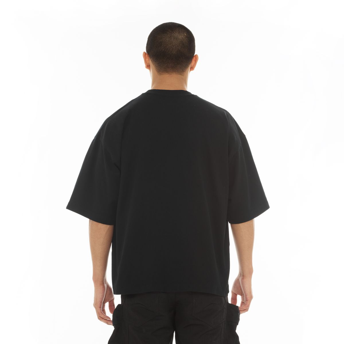 Cult Oversized Short Sleeve Crew Neck Tee"Big Apple"- Black
