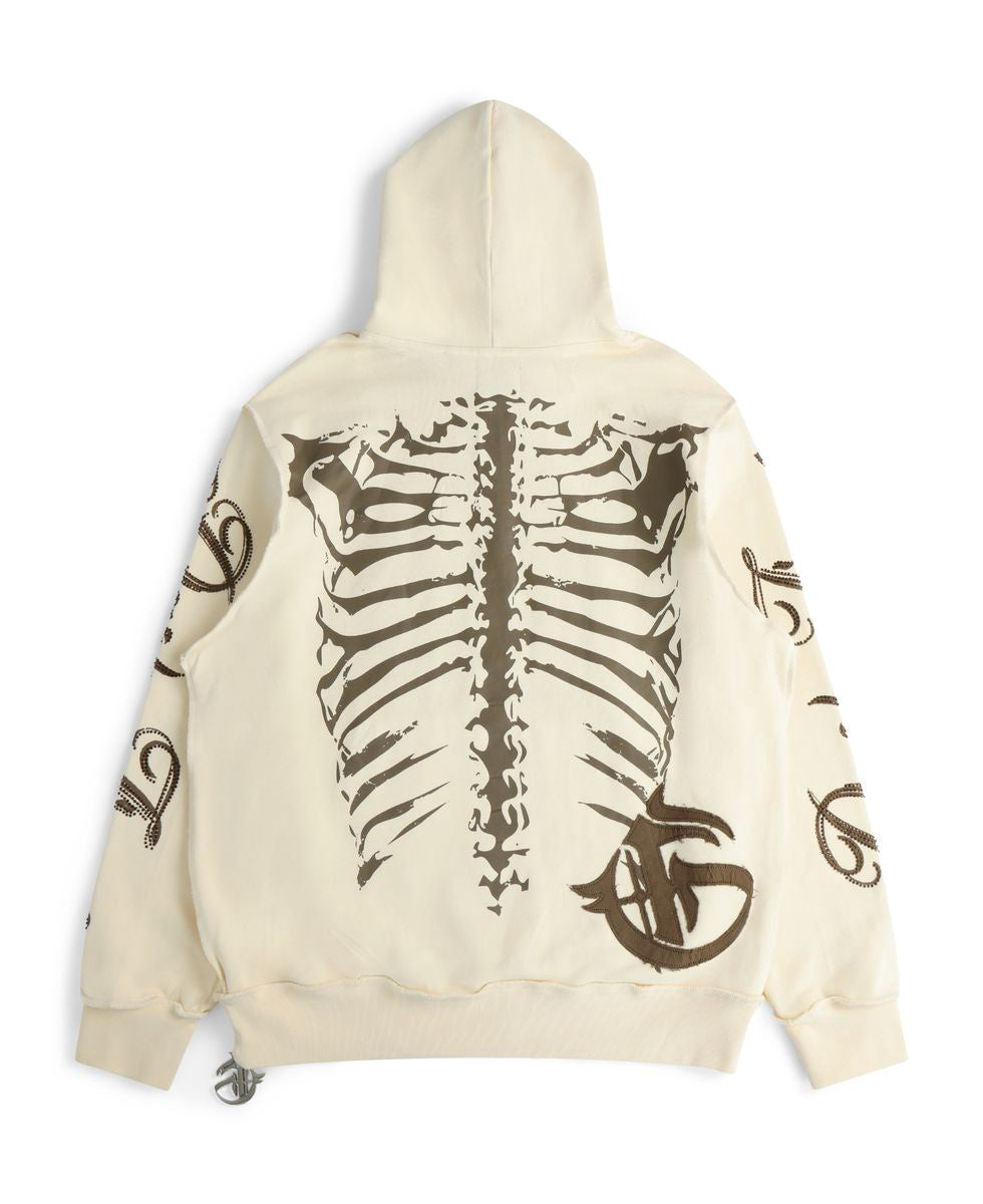 GFTD DARK TIMES BONE HOODY