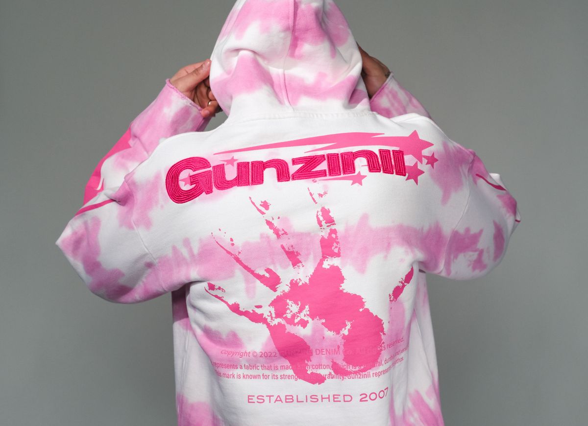 GUNZINII TIE DYE HOODIE WHITE