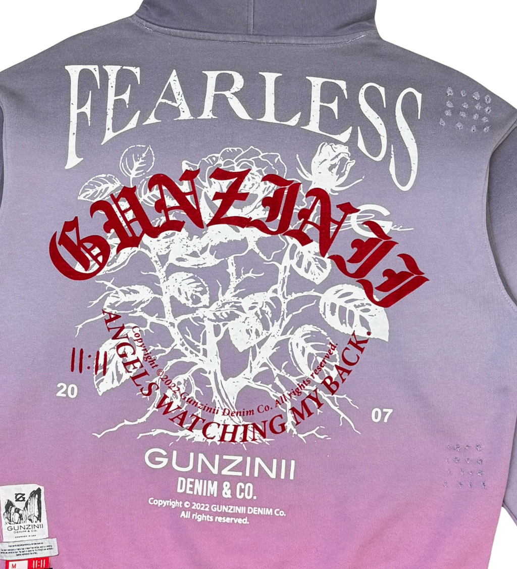 GUNZINNI FADED DUST PURPLE HOODIE