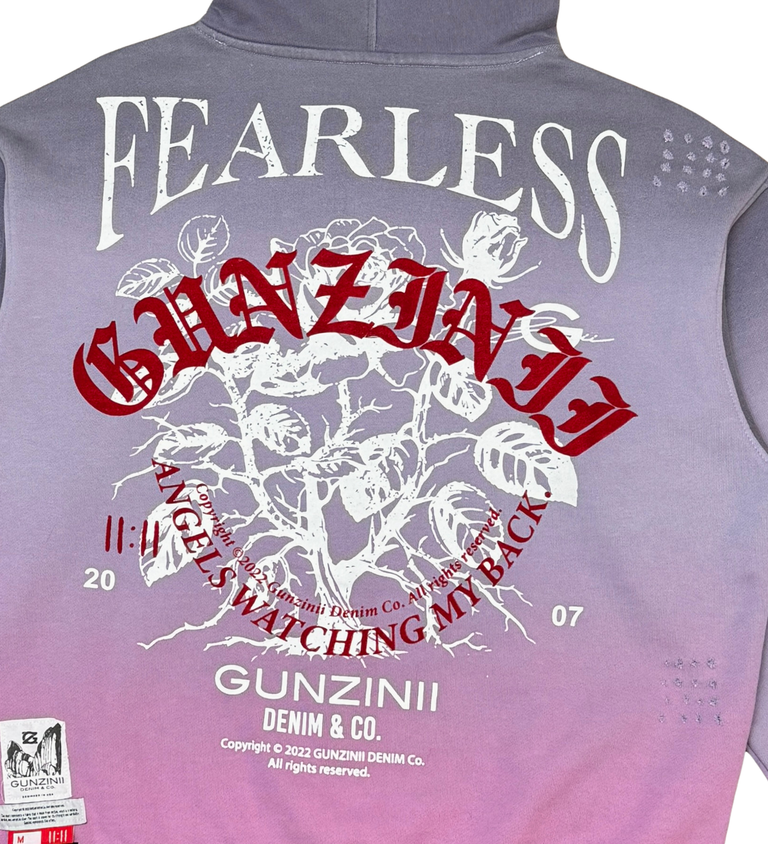 GUNZINNI FADED DUST PURPLE HOODIE