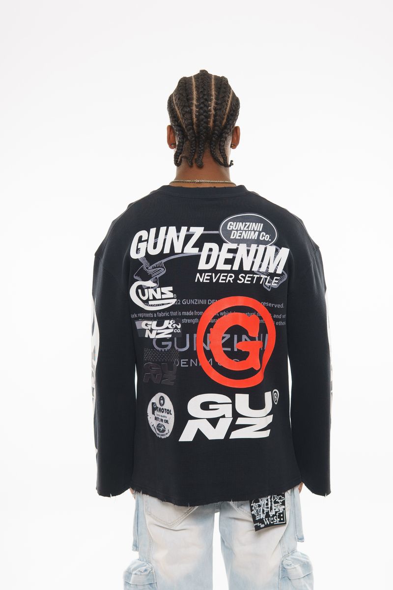 Gunzinii french Terry crewneck BLACK