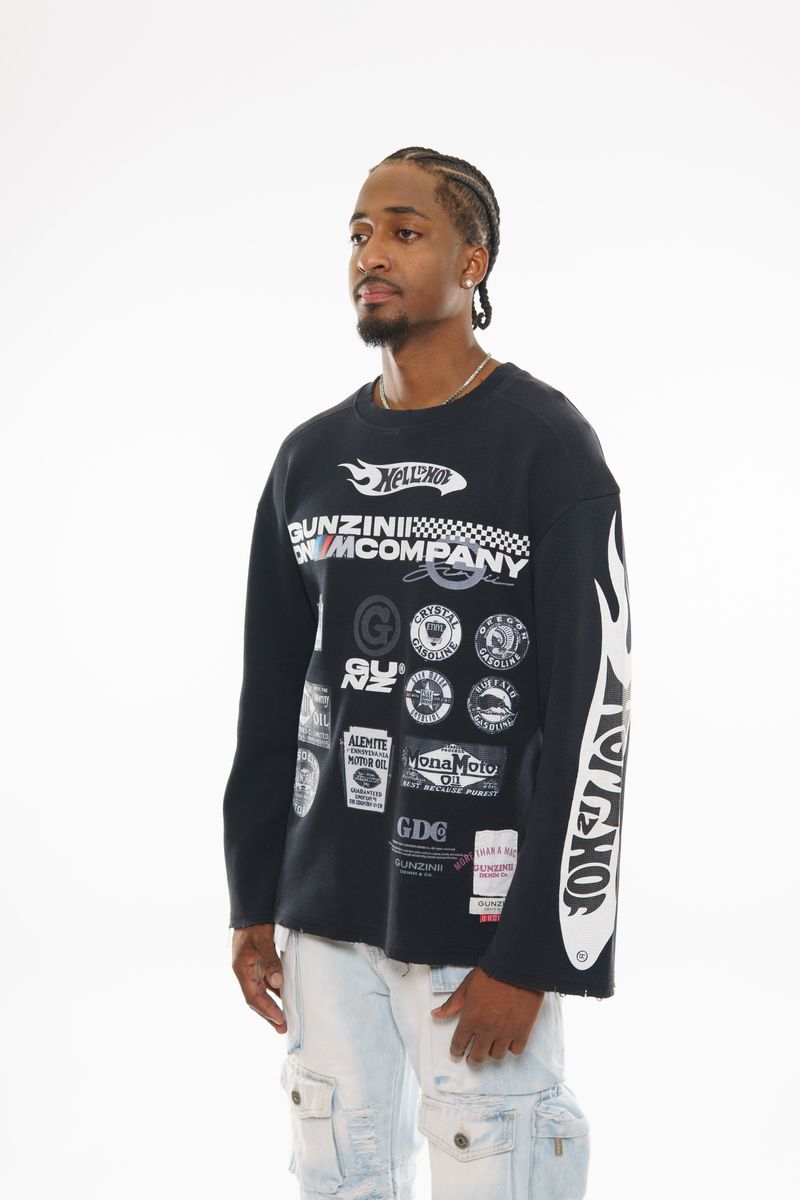 Gunzinii french Terry crewneck BLACK