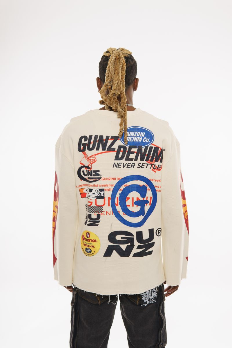 Gunzinii french Terry crewneck OFF WHITE