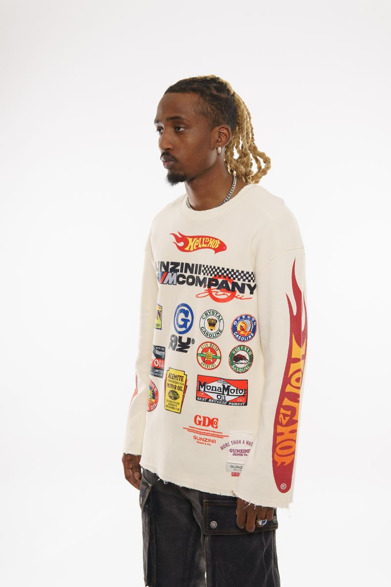 Gunzinii french Terry crewneck OFF WHITE