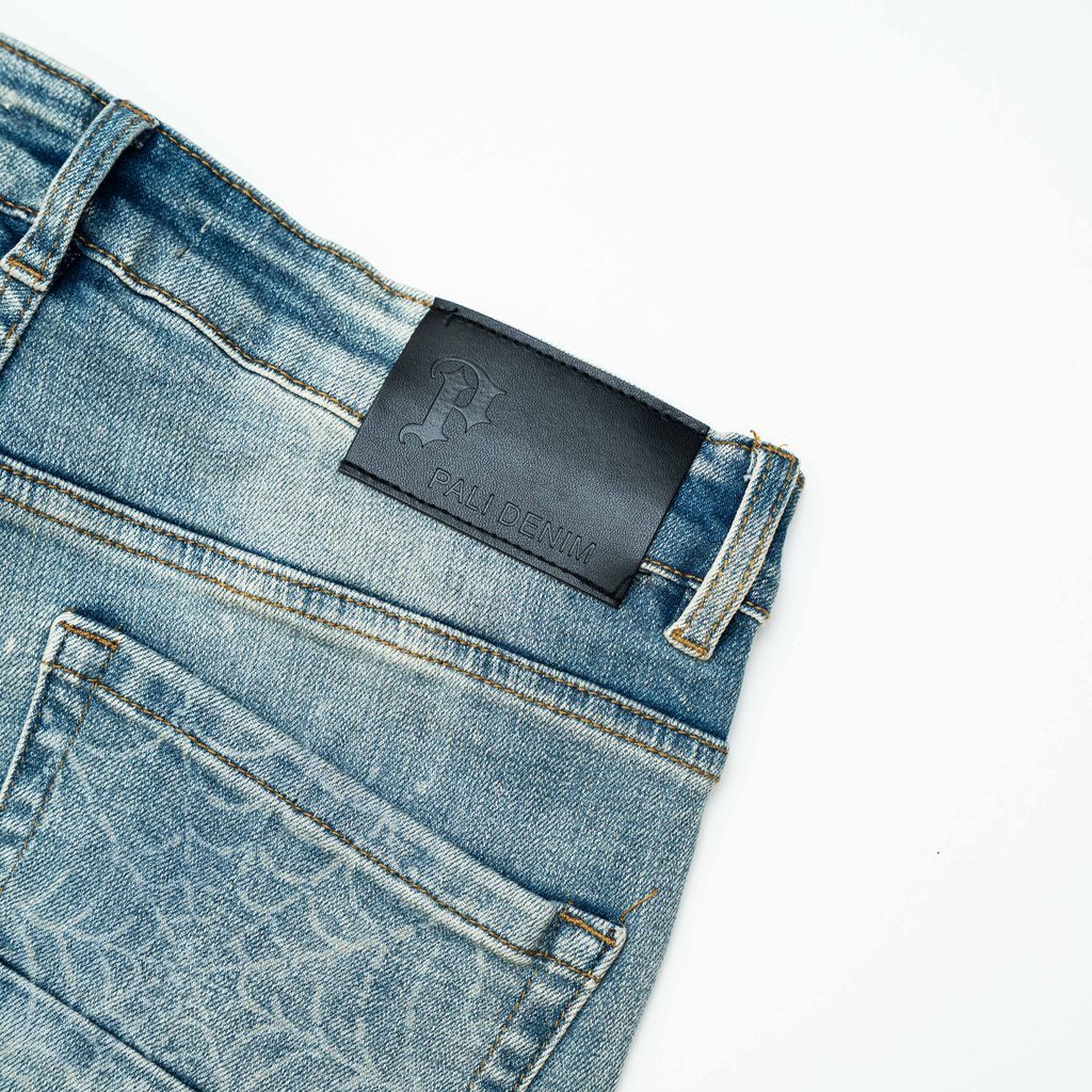 Pali 'Spider Web' Skinny Jeans- Blue Wash