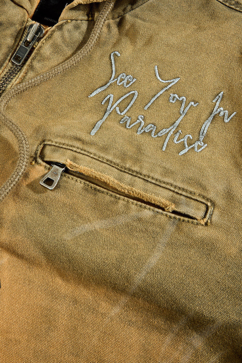 JC ‘Ashes To Ashes’ Hooded Work Jacket- Wheat