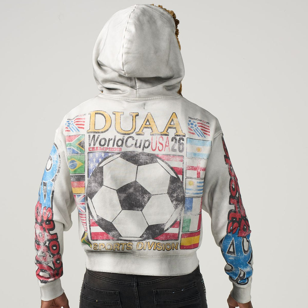 GLOBAL WHITE HOODIE