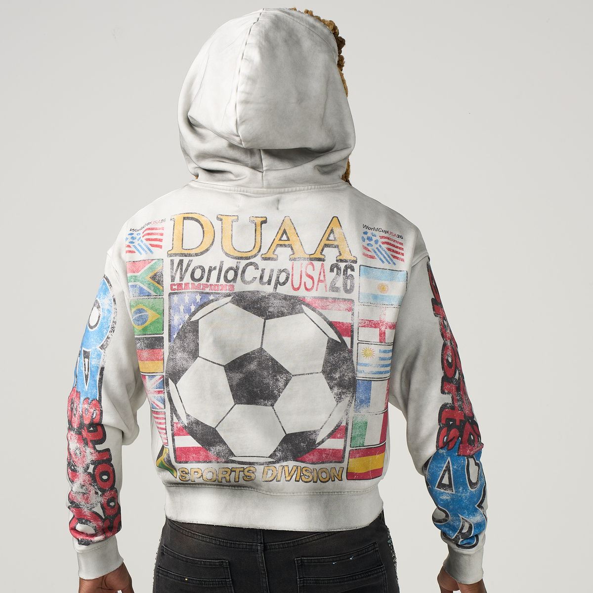 GLOBAL WHITE HOODIE
