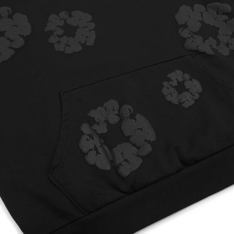 Denim Tears Mono Cotton Wreath Hoodie ‘Black’