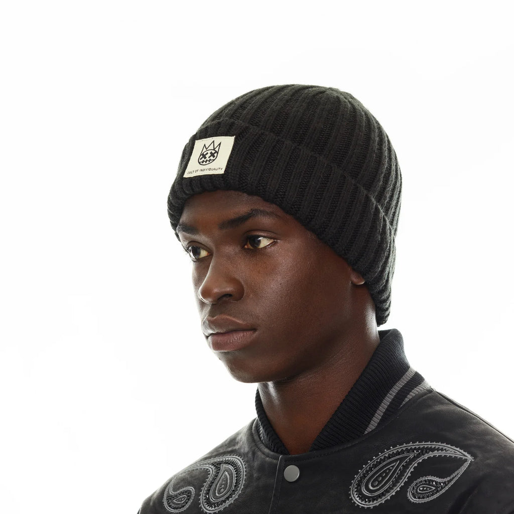 Cult Shimuchan Logo Knit Hat- Black
