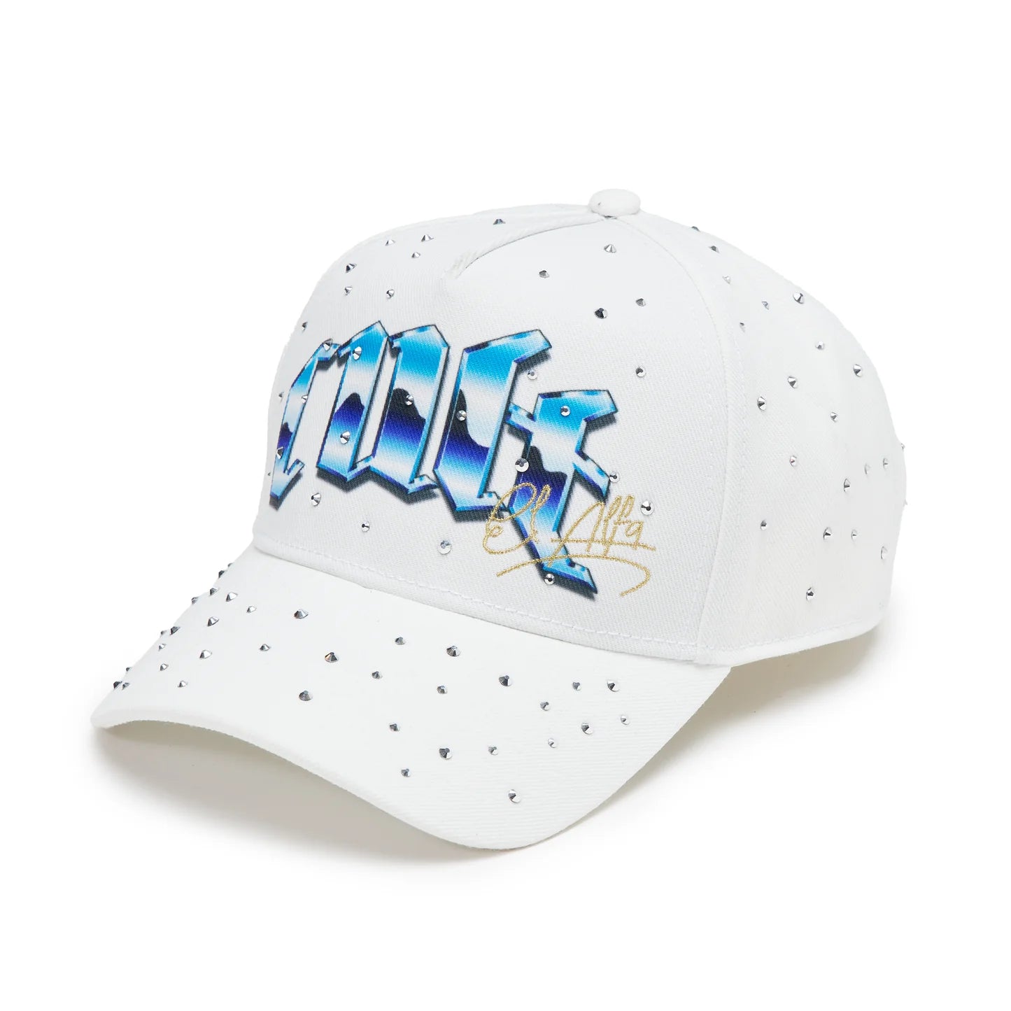 Cult X El Alfa Logo 5 Panel A Frame Trucker Hat 'Panther'- Winter White