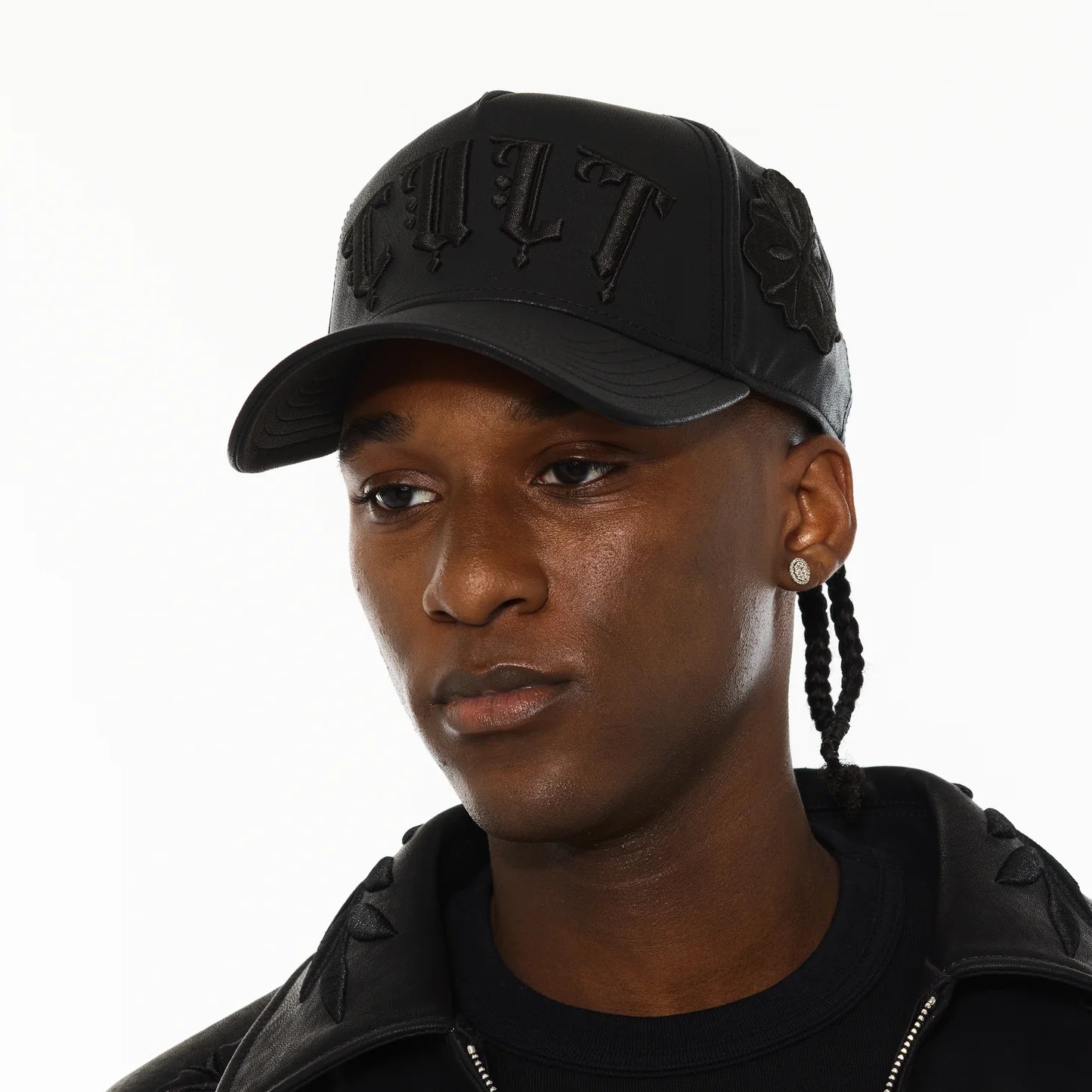 Cult X El Alfa Logo 5 Panel A Frame Trucker Hat 'Flower"- Blk