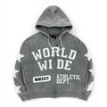 COPPER RIVET 'Worldwide' Zip Up Hoodie- Gray