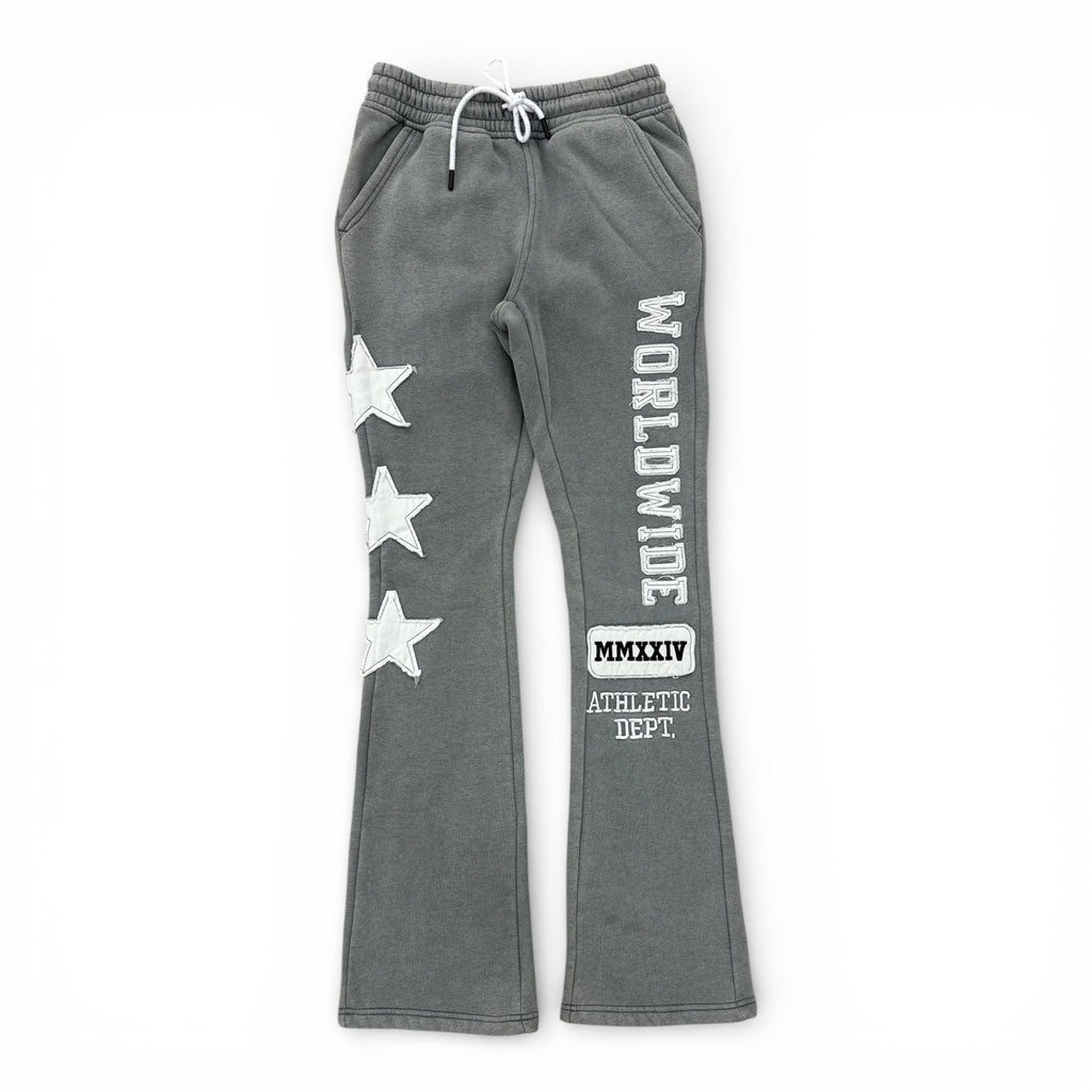 COPPER RIVET 'Worldwide' Sweat Pants- Gray