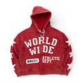 COPPER RIVET 'Worldwide' Zip Up Hoodie- Red