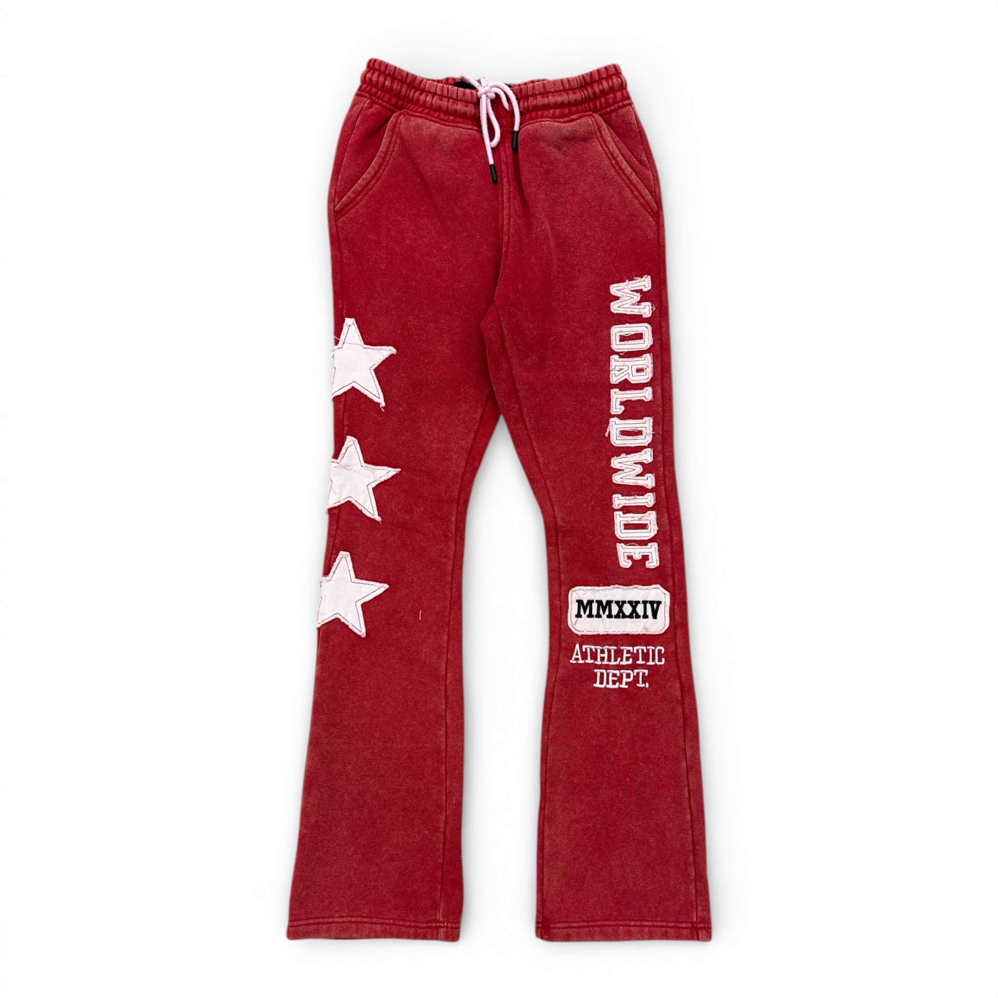 COPPER RIVET 'Worldwide' Sweat Pants- Red