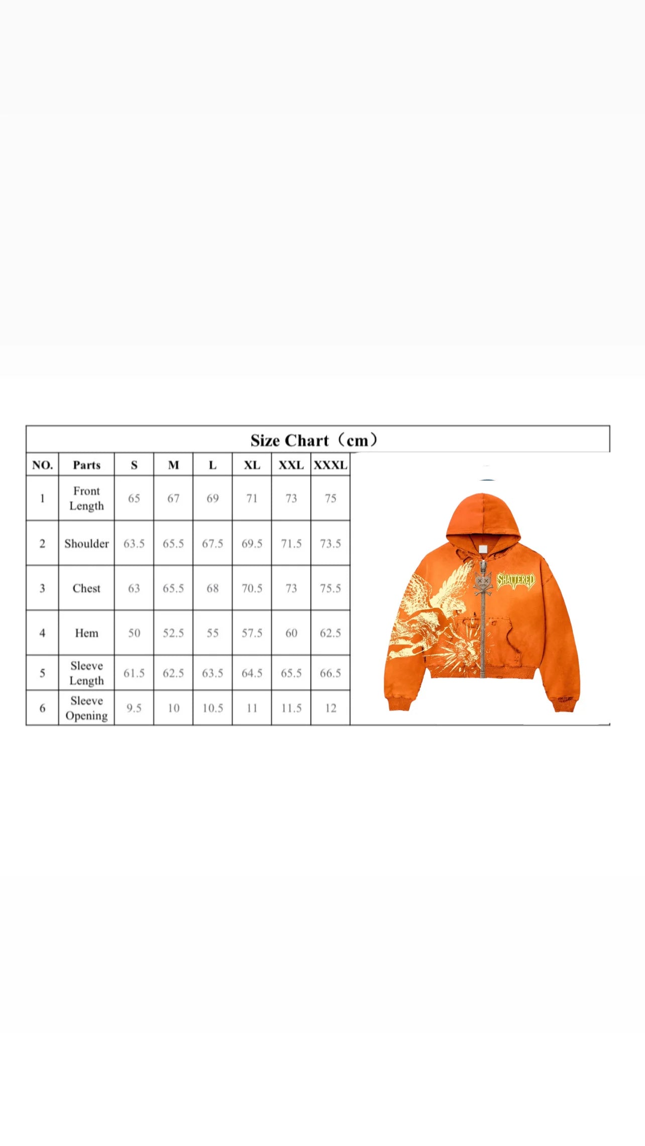 SHATTERED 'Catching Feelings' Zip Up Hoodie- Orange