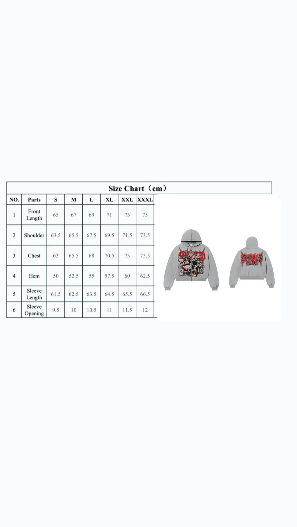 SHATTERED 'Sport Club' Zip Up Hoodie- Gray