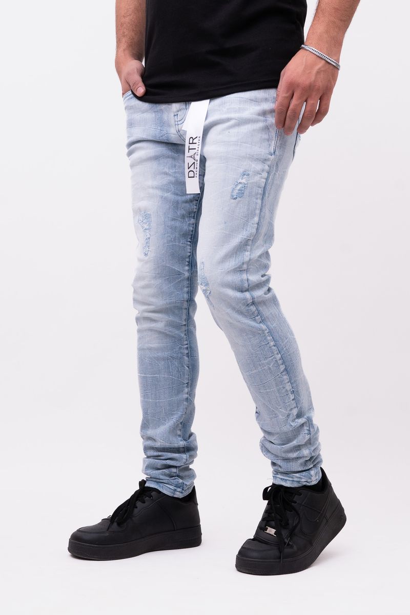 DZTR-441 Classic Skinny Denim- Ice Blue