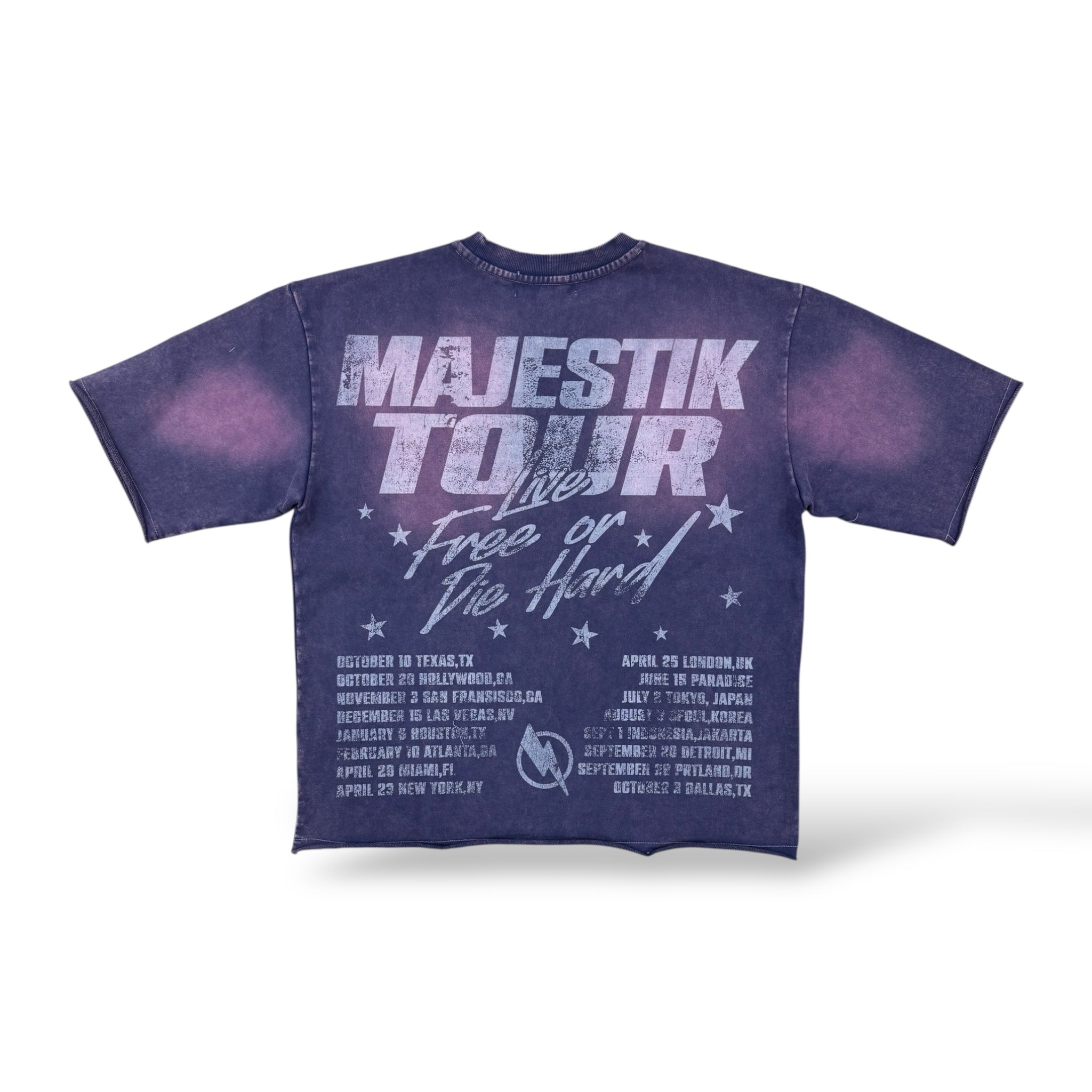 Majestik Oversized Cropped Sports shirt- Purple