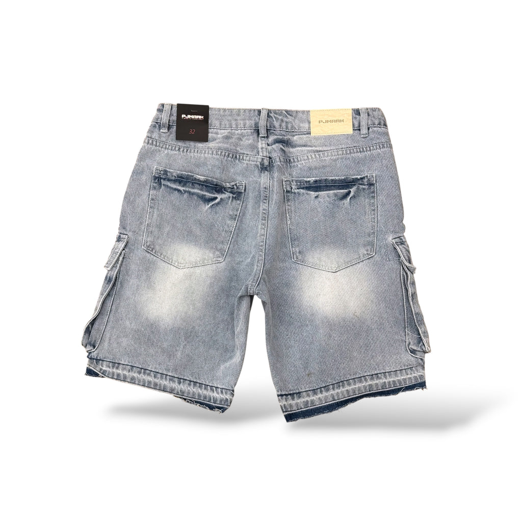 PJ MARK Cargo Jean Shorts- Ice