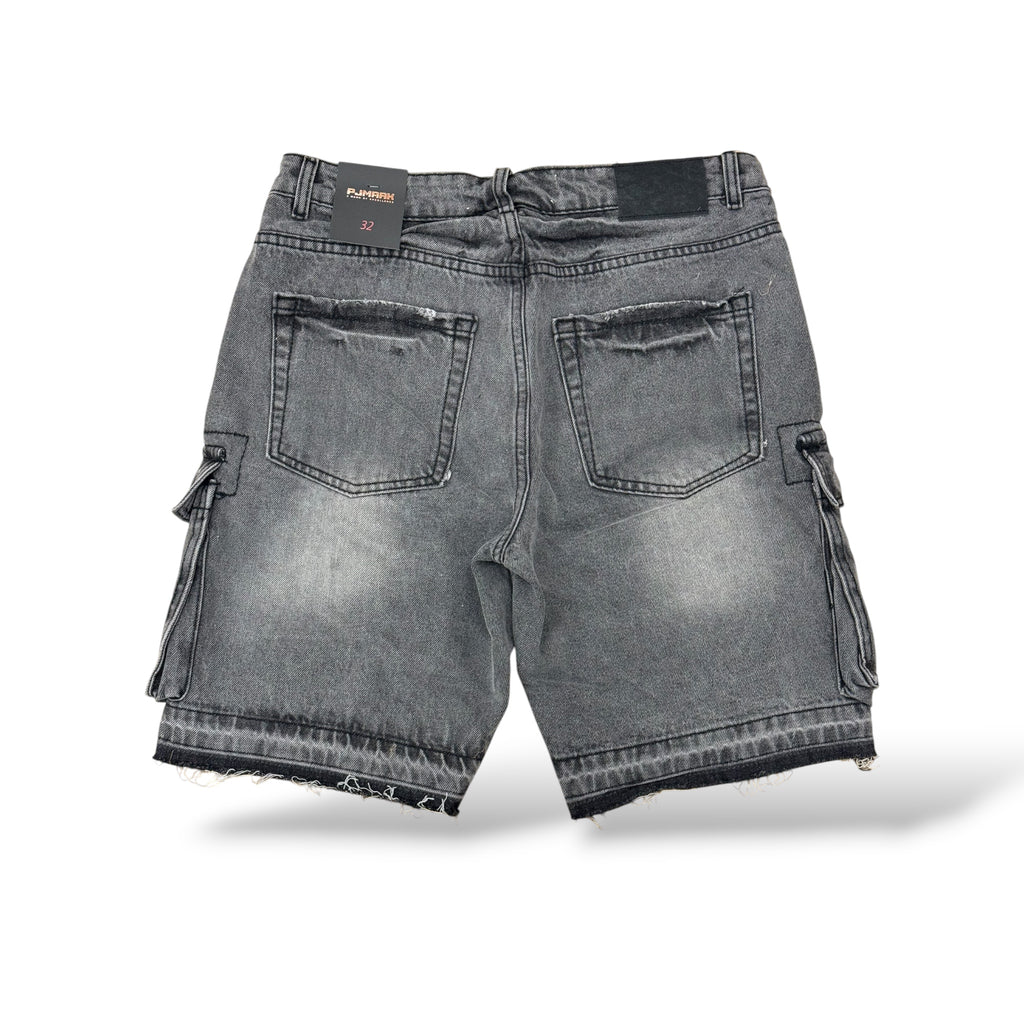 PJ MARK Cargo Jean Shorts- Black