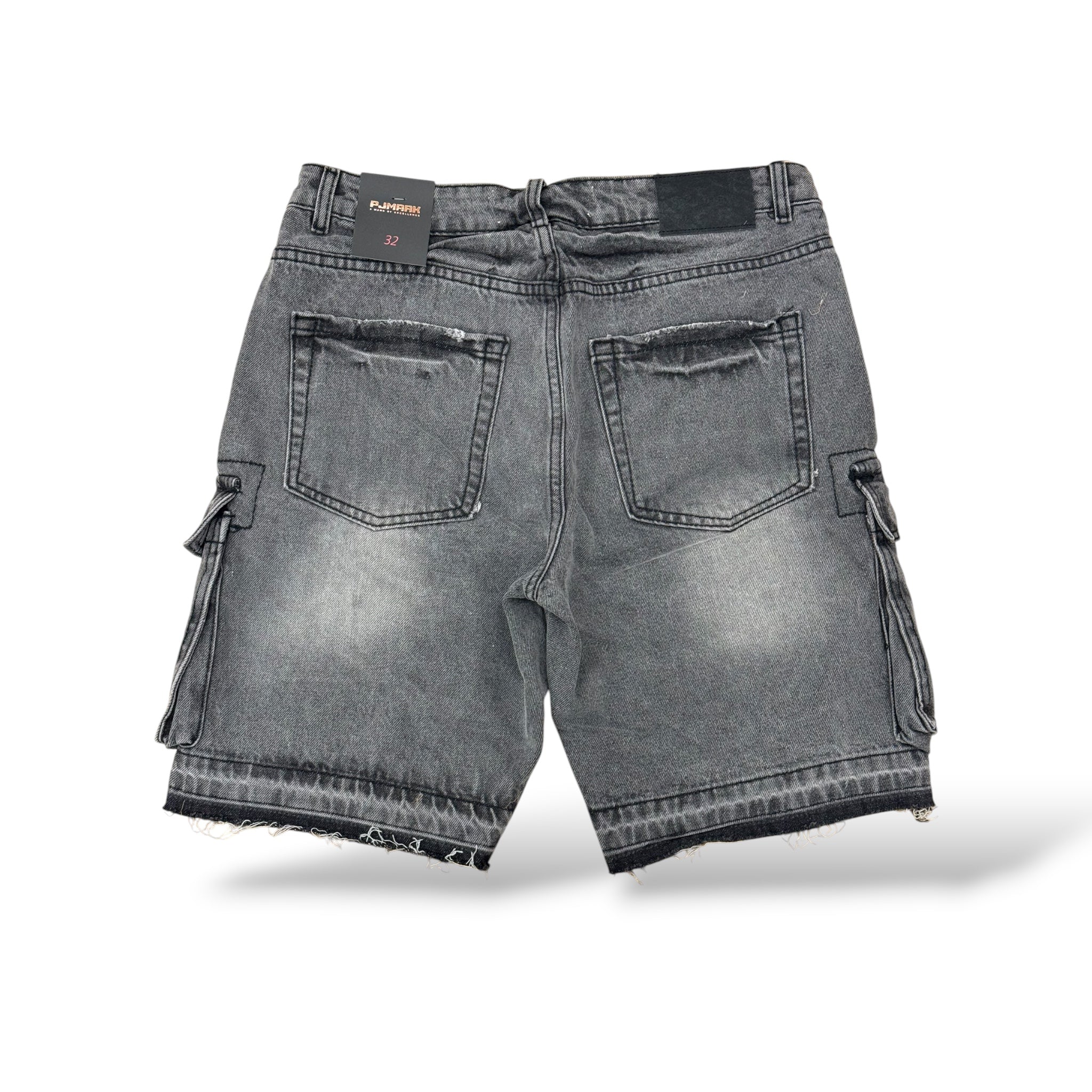 PJ MARK Cargo Jean Shorts- Black