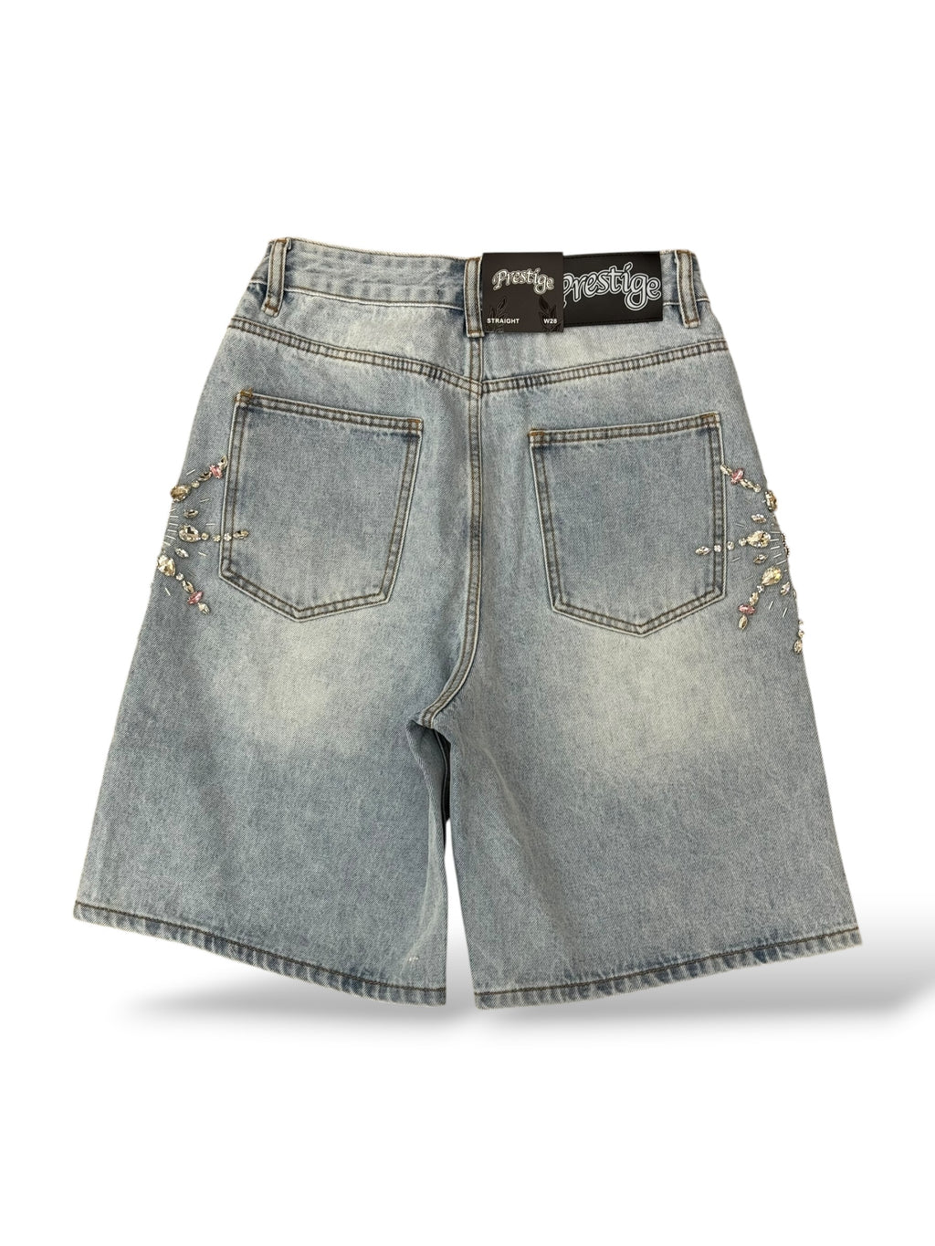 Prestige 'Emerald' Jean Shorts- Blue