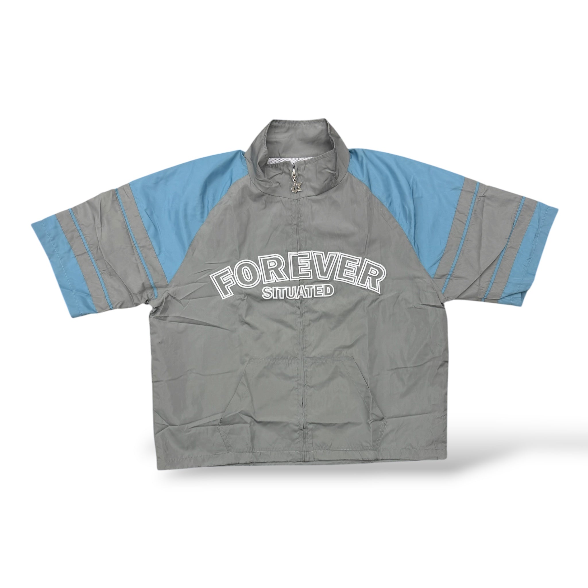 FS Track Shirt- Baby Blue/Grey