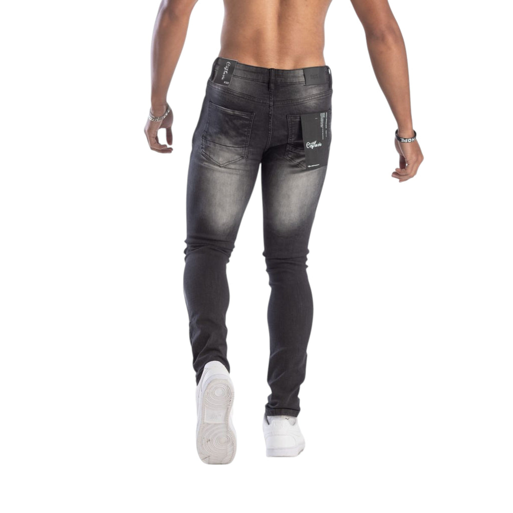 Kindred 'Rip & Repair' Skinny Jeans- Black Wash