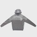 Shattered hearts gray barbed wire hoodie