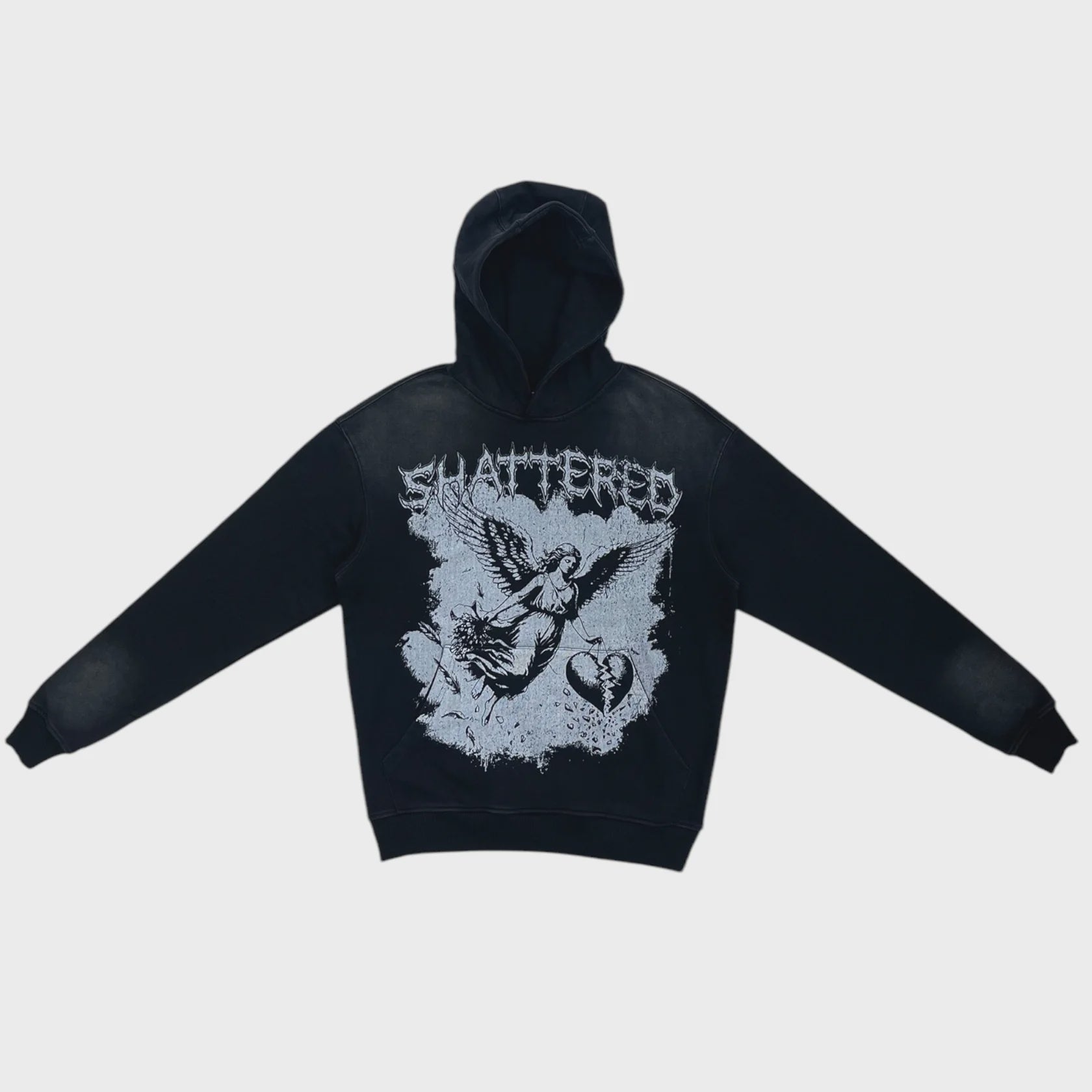 Shattered hearts black GUARDIAN HOODIE