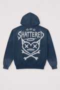 Shattered hearts shattered head hoodie blue