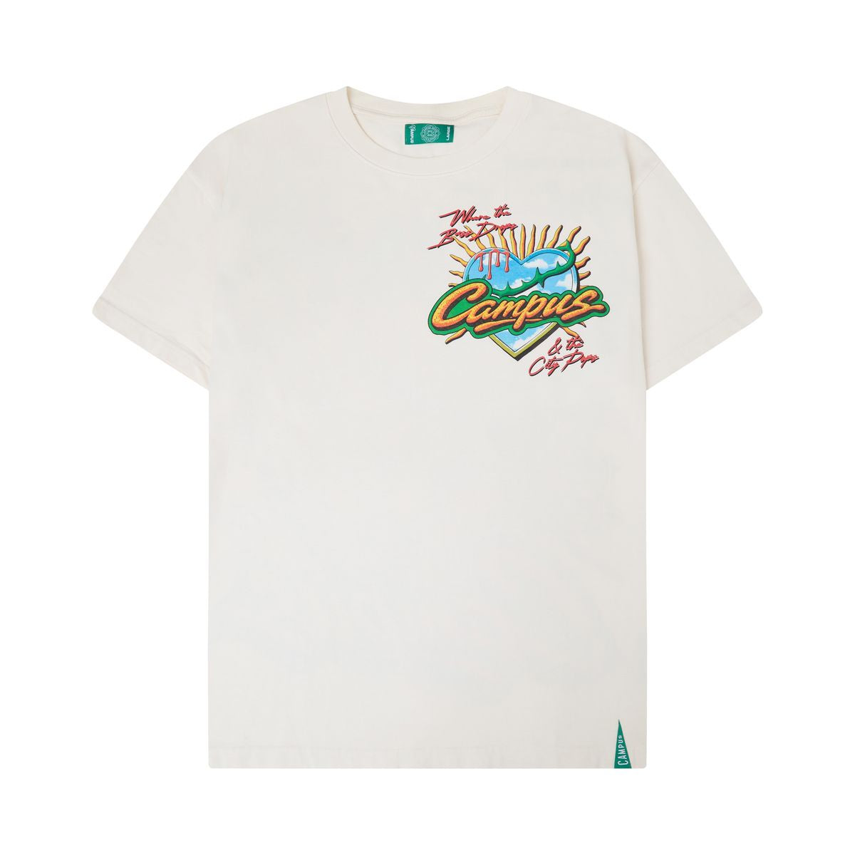 Campus 'Friday' T-Shirt- Cream