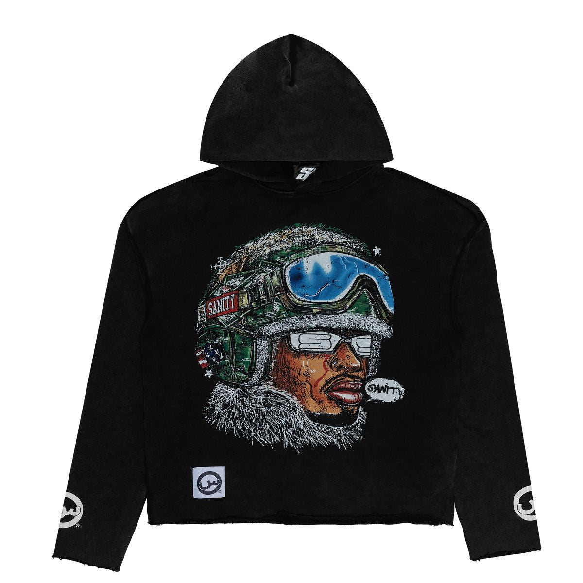 SY-002- Acid wash Soldier Hoodie
