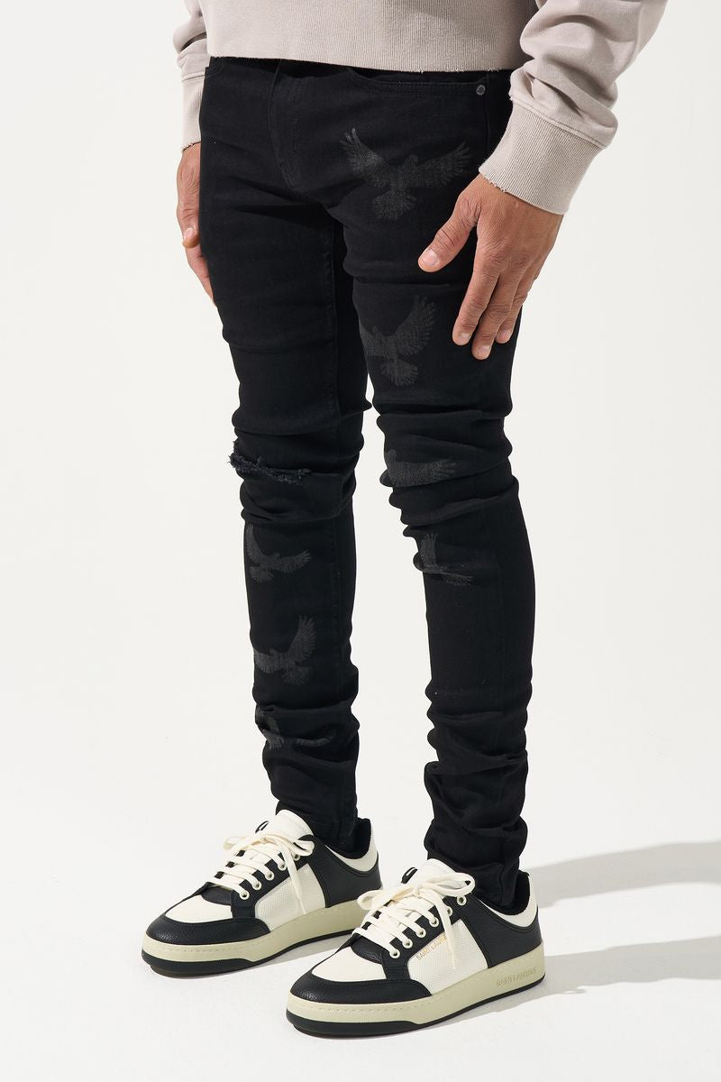 Serenede 'Peace' Skinny Jeans-Black
