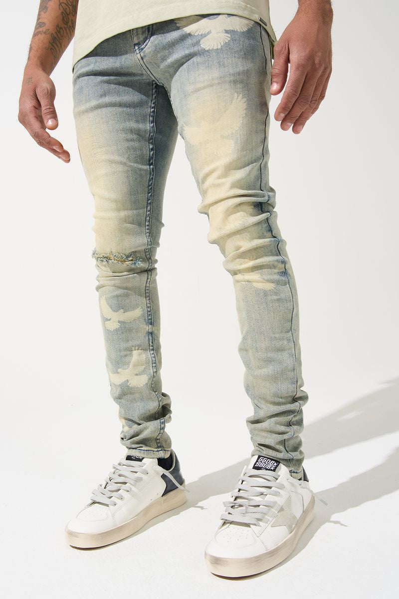 Serenede 'Peace' Skinny Jeans-Earth