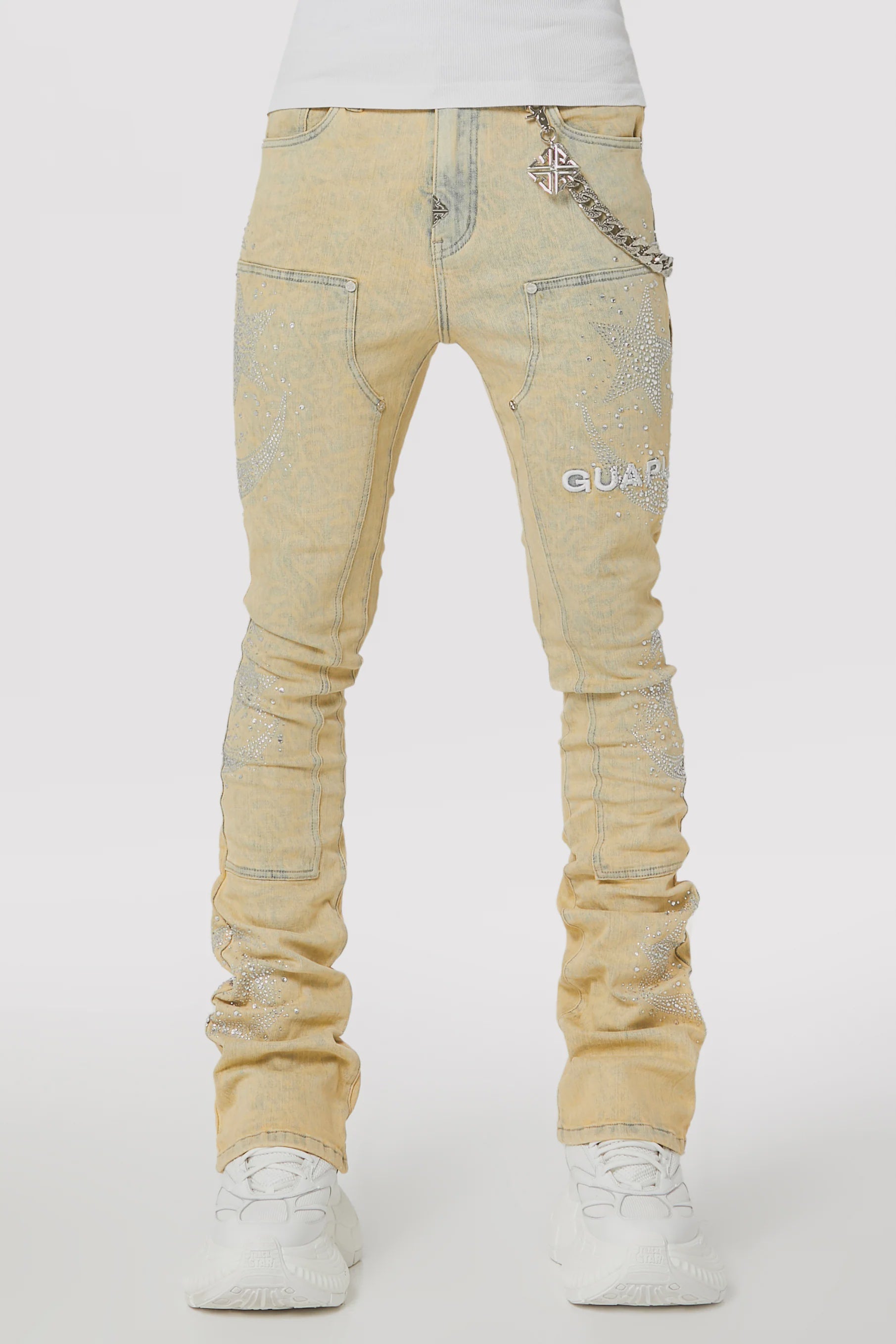 GUAPI Vintage Calligraphy Denim
