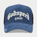 Godspeed Forever Trucker Hat- Saphire Corduroy